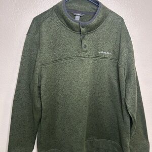 Eddie Bauer Olive Men's Crewneck Sweater